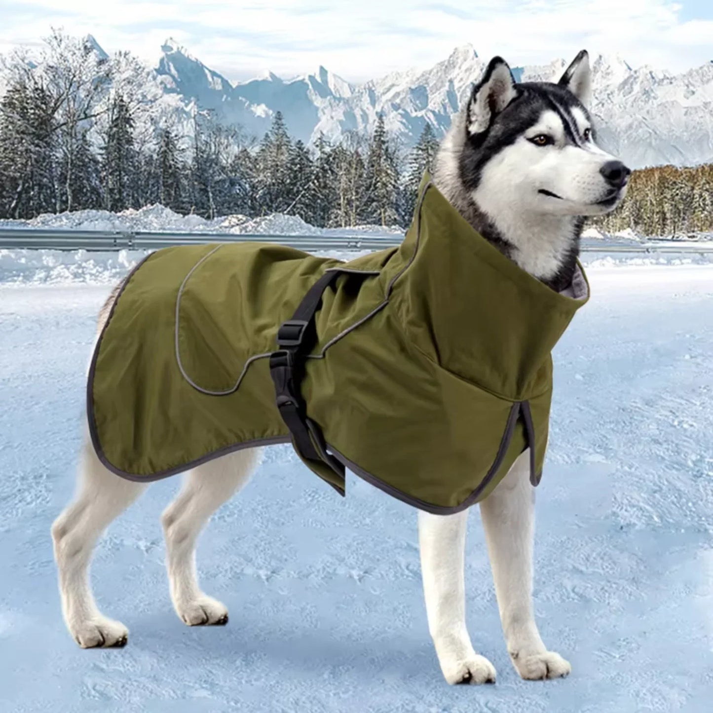 Windproof Dog Raincoat Jacket Warm Winter Coat For Pets