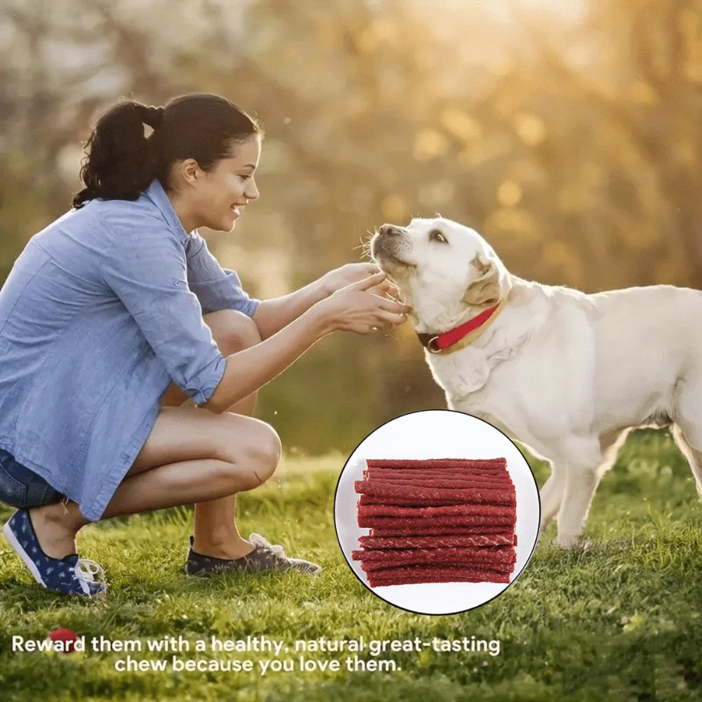 Natural Beef Stick Dog Treats 7oz or 14oz Healthy Easily Digestible All Natural Ingredients