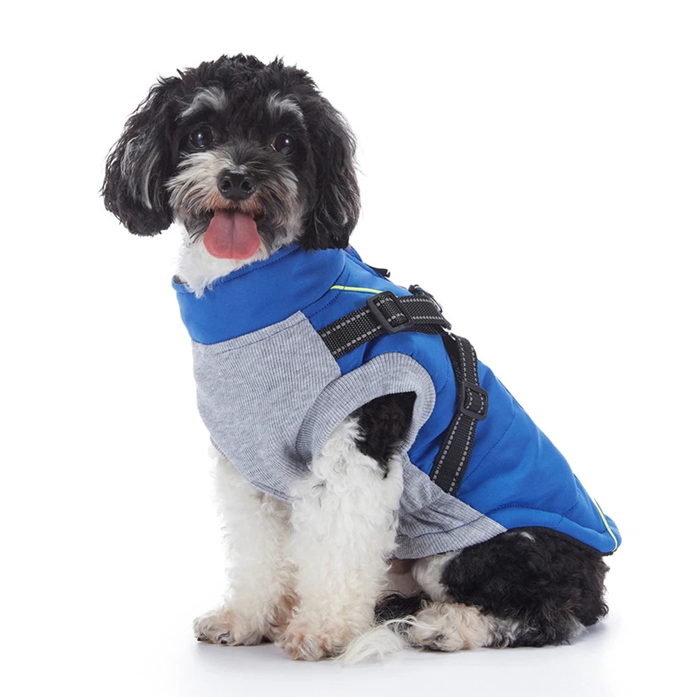 Waterproof Winter Dog Jacket With Harness Reflective Coat For All Sizes