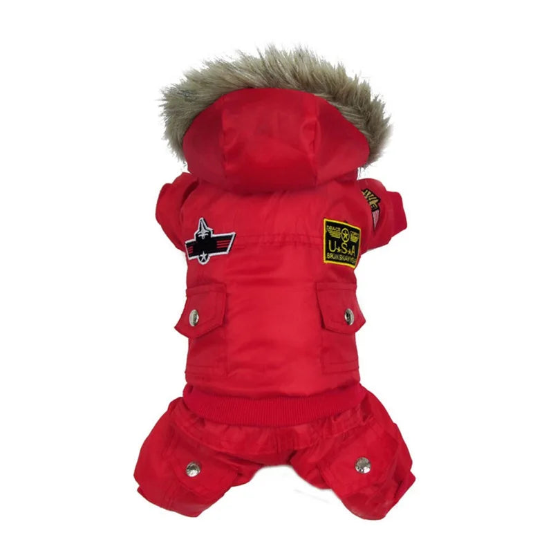 Winter Warm Dog Jacket With Hooded Padded Coat Small Dogs
