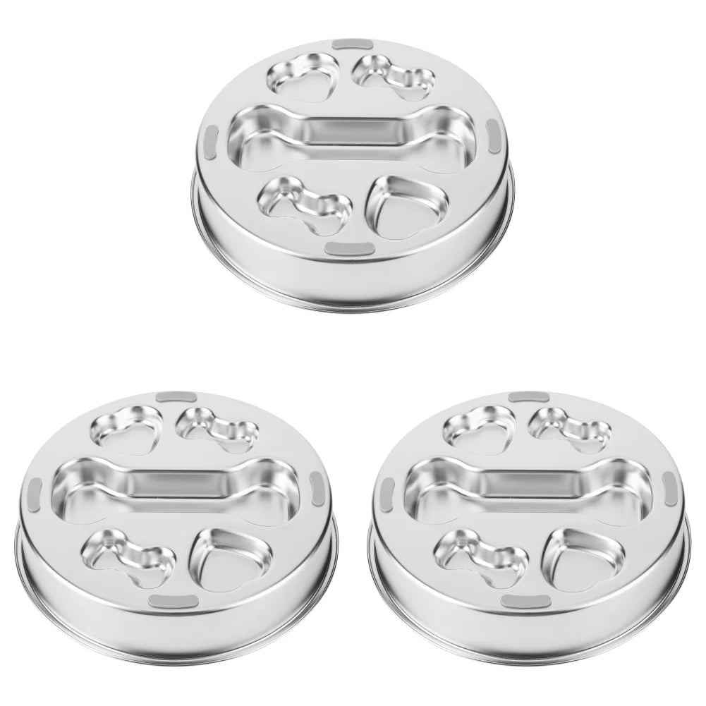 304 Stainless Steel Slow Feeder Dog Bowls With Non Slip Mat