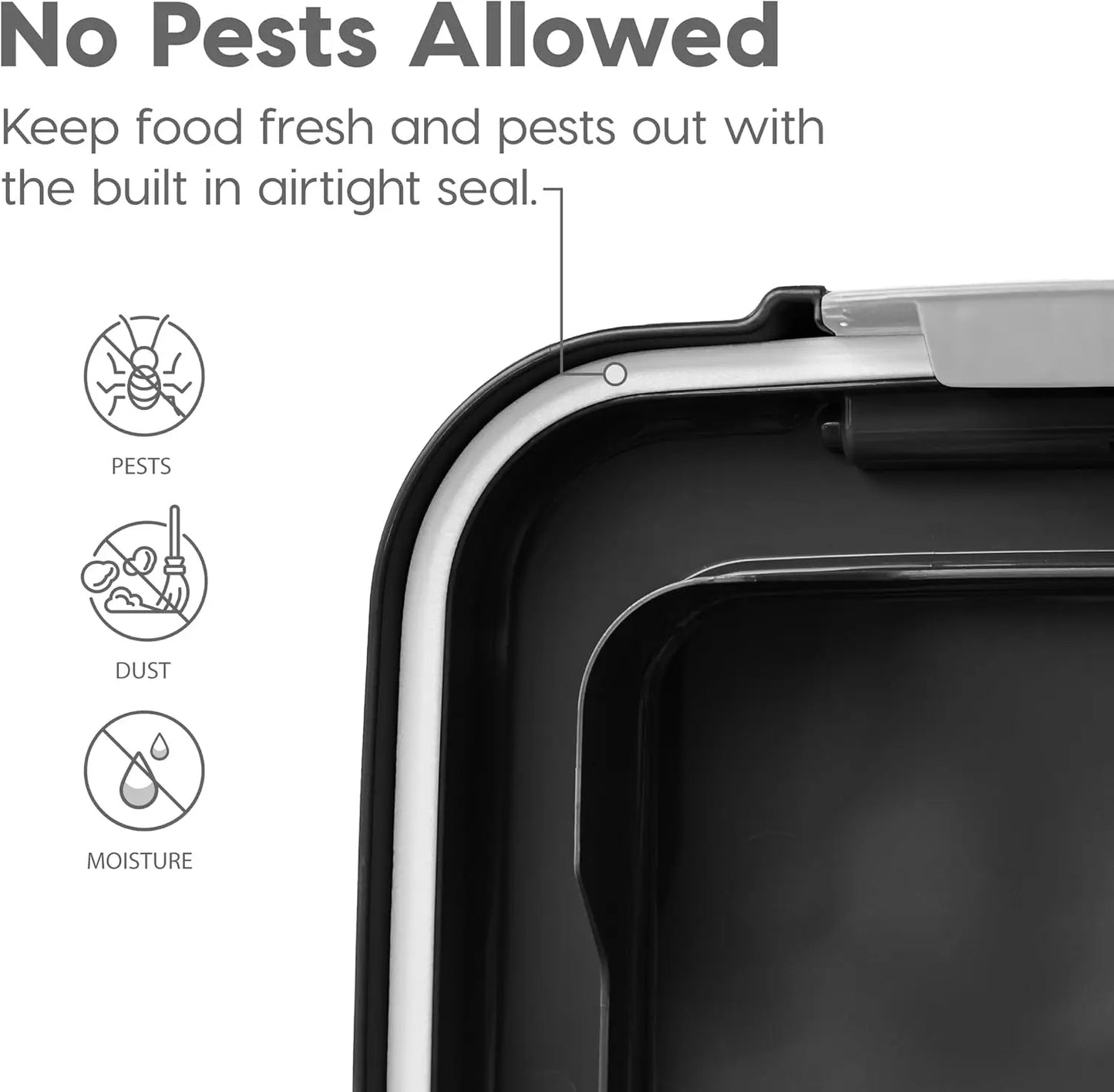 USA Airtight Dog Food Storage Container with Wheels 30 lbs for Pets