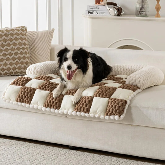 DAFIFY Thick Flannel Dog Couch Bed Cover Washable Non Slip Sofa Protector