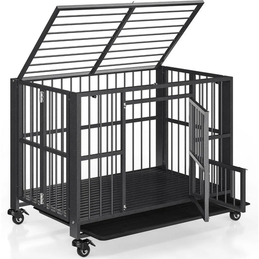 Masterpiece Heavy Duty Foldable Dog Crate Indestructible Extra Large Escape Proof Kennel
