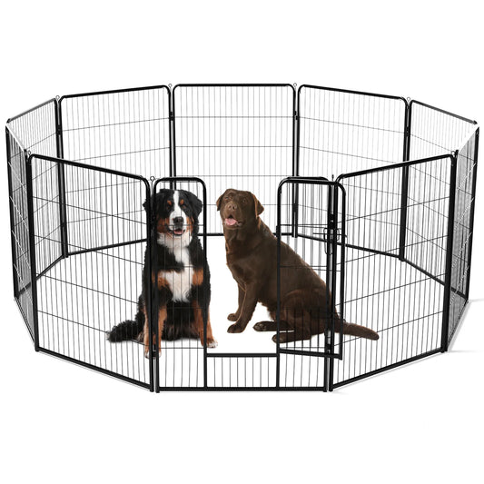 JHK 8 Panel Dog Playpen Indoor Pet Fence Heavy Duty Pen