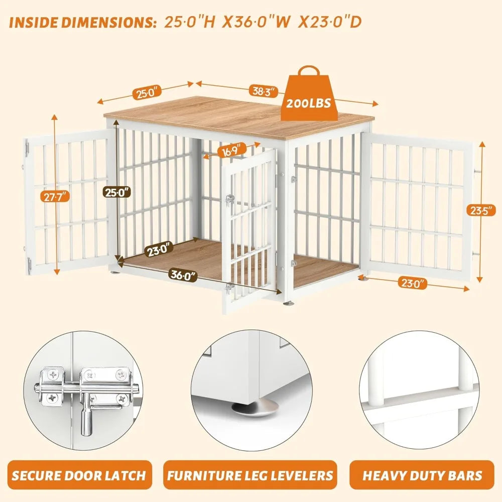 38 Inch Heavy Duty Dog Crate End Table Furniture for Dogs