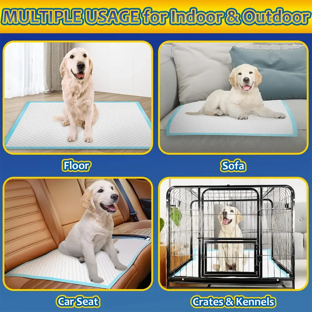 Extra Large Puppy Pads 120 Pack 30x36 Inches Heavy Absorbent Training Liners