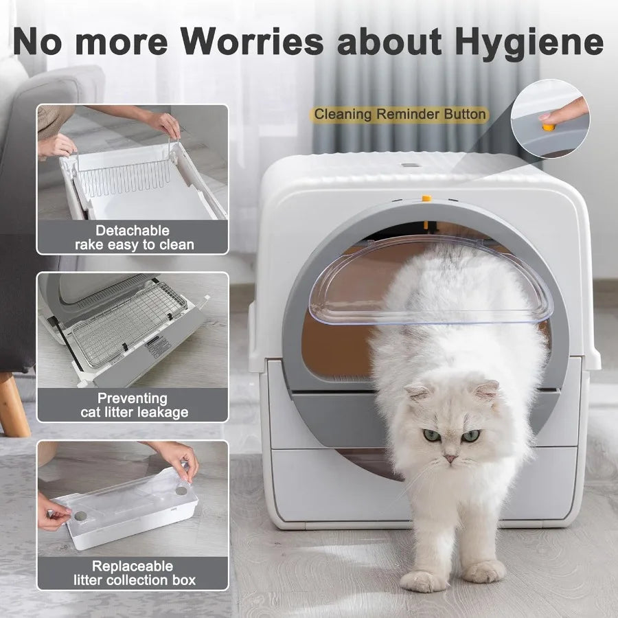 Semi Automatic Self Cleaning Cat Litter Box for Large Cats