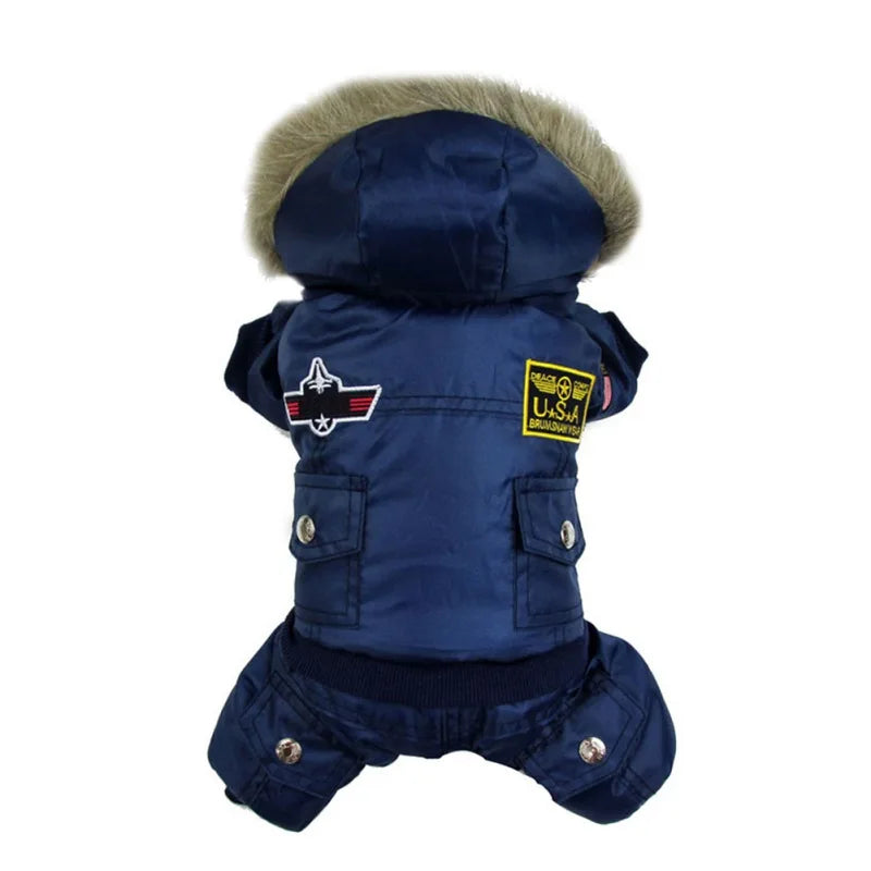 Winter Warm Dog Jacket With Hooded Padded Coat Small Dogs