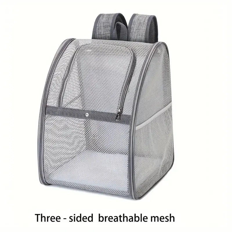 Breathable Mesh Double Shoulder Dog And Cat Travel Backpack