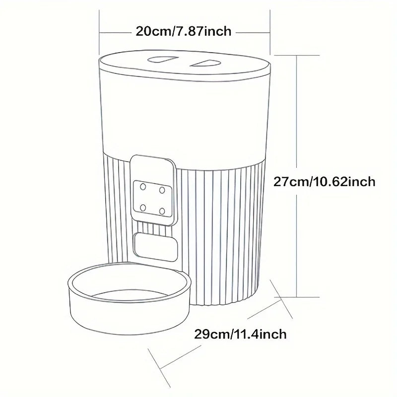 PAPIFEED Automatic Feeder for Cat Dog Fixed Food Dispenser with WiFi Remote