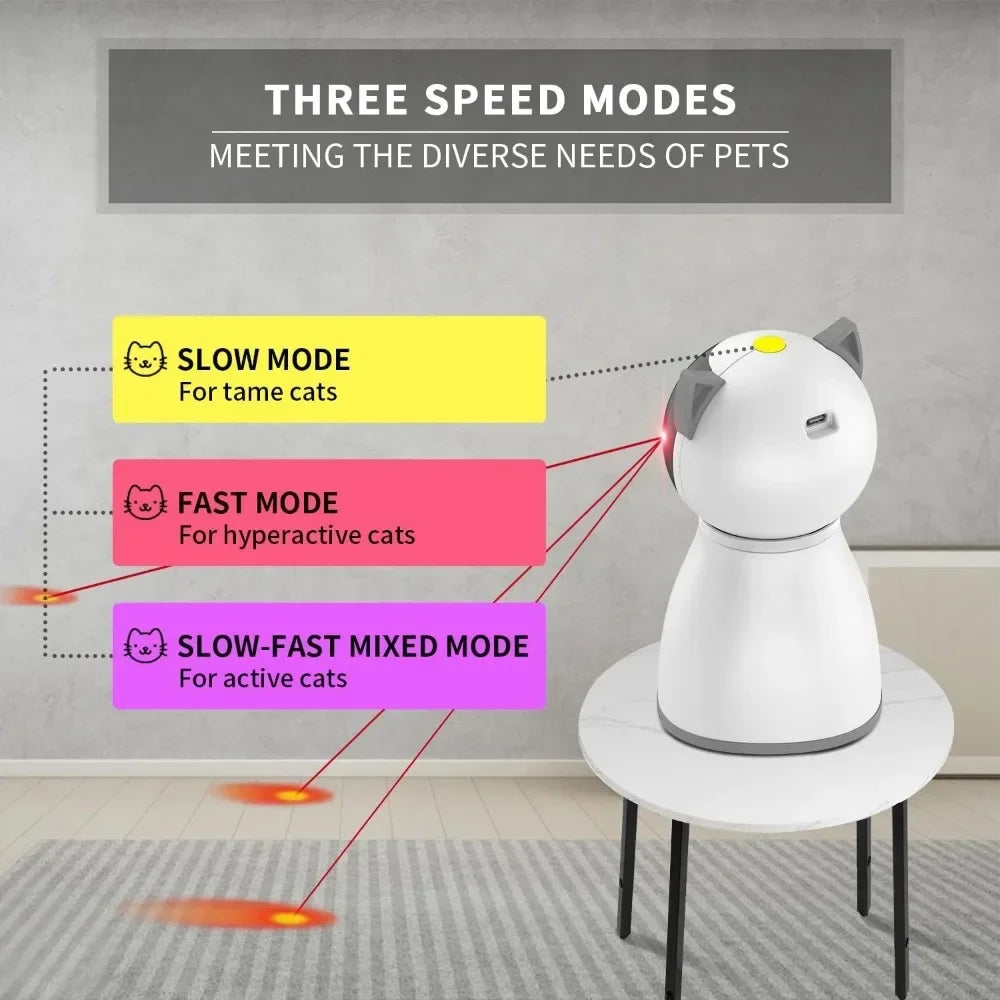 Laser Cat Toys for Indoor Cats The 4th Generation Real Random Trajectory Motion Activated Rechargeable Automatic Cat Laser Toy