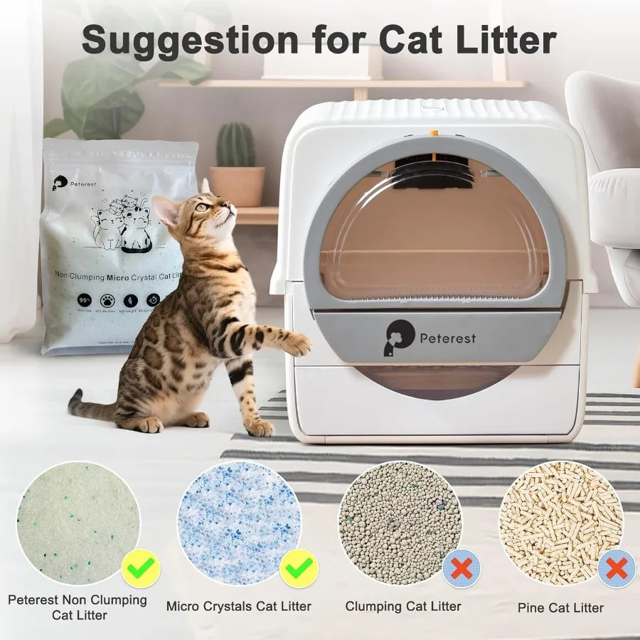 Semi Automatic Self Cleaning Cat Litter Box for Large Cats