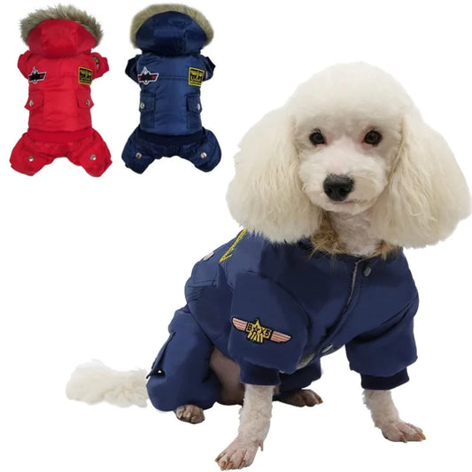 Winter Waterproof Hooded Dog Coat With Padded Warmth For Small And Medium Dogs