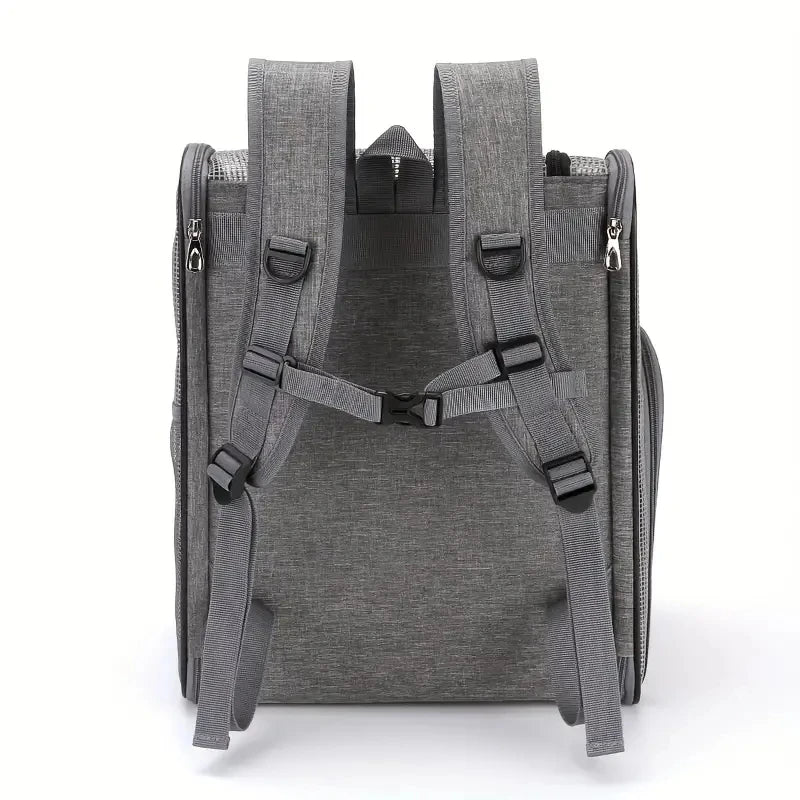 Breathable Mesh Double Shoulder Dog And Cat Travel Backpack