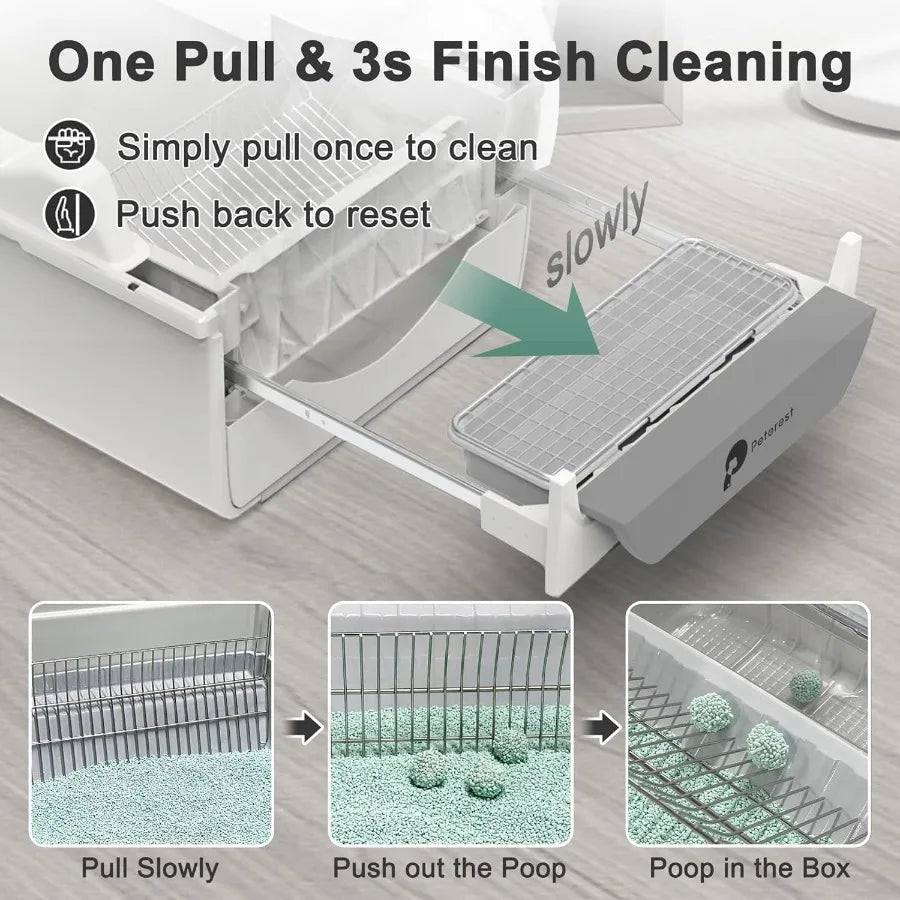 Semi Automatic Self Cleaning Cat Litter Box for Large Cats