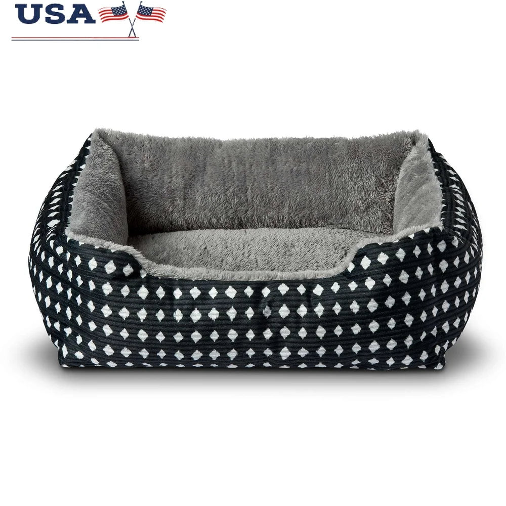 Cozy Lightweight Eco Friendly Dog And Cat Bed Plush Cushion Machine Washable