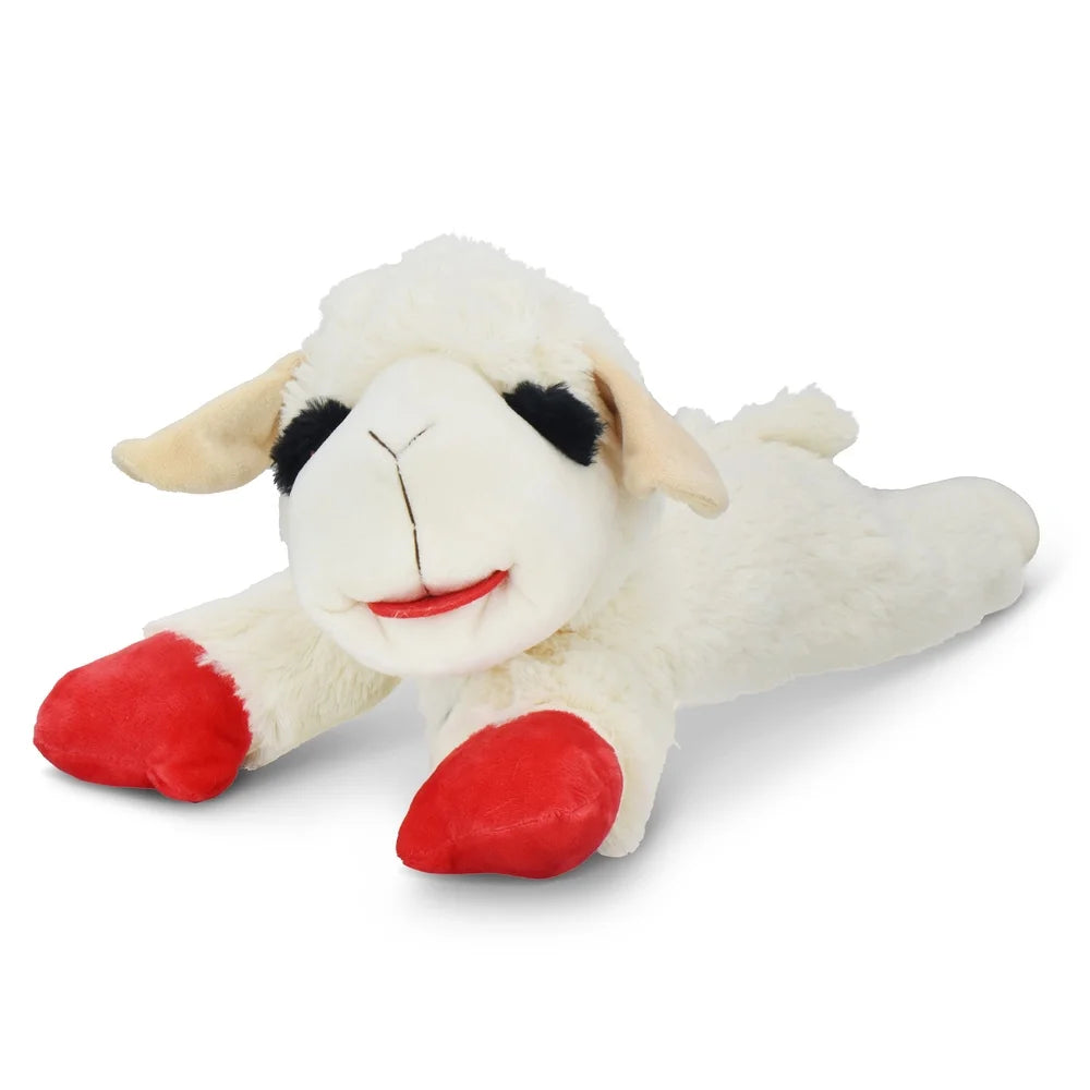 Jumbo Lamb Chop Plush Dog Toy With Squeaker 18 Inch Cuddly Fetch Toy