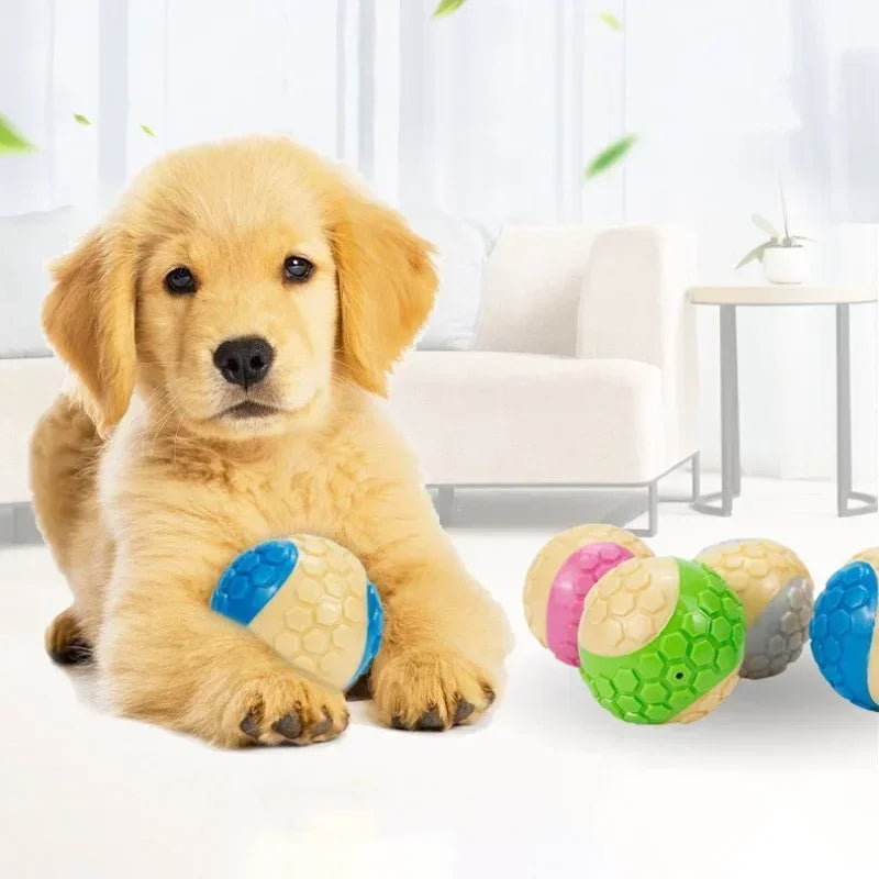 New TRP Plaid Dog Ball Toy Bite-Resistant Interactive Molar Chew Toy for Dogs