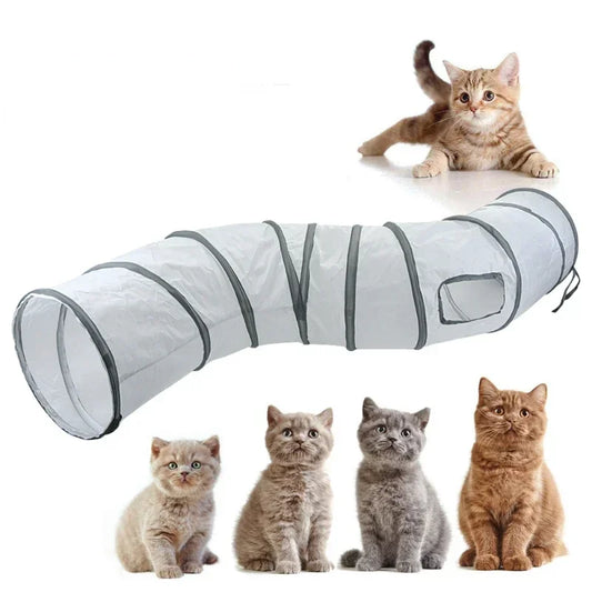 Foldable Cat Tunnel Interactive Play Toy for Kittens and Rabbits Fun Pet Training Accessory