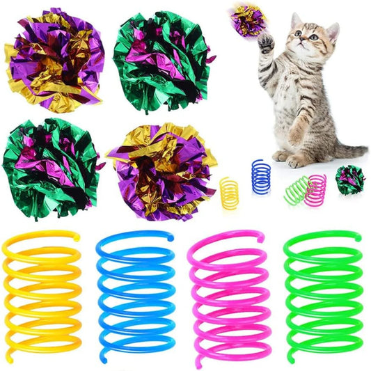 Interactive Cat Christmas Toy Set with 14 Colorful Pieces for Fun Playtime