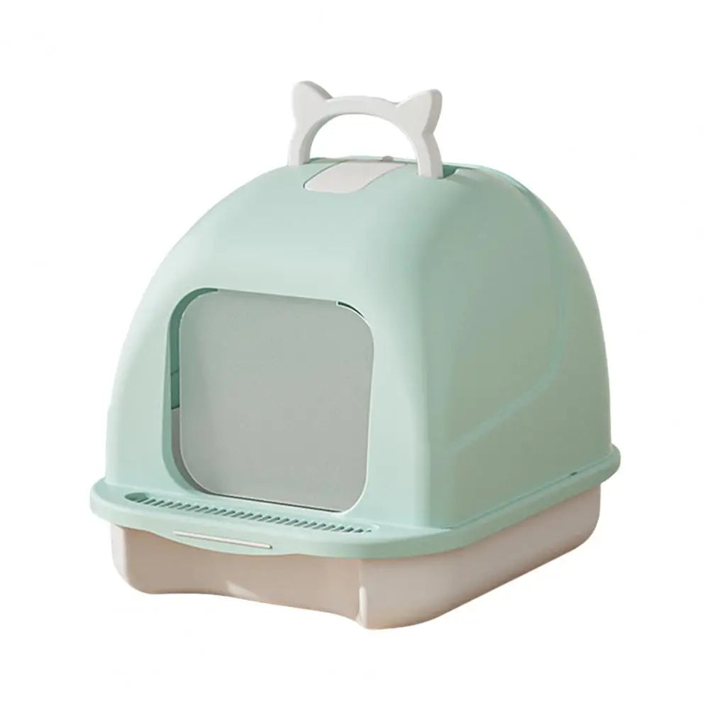 Large Enclosed Cat Litter Box with Lid Spacious Design and Litter Scoop for Easy Cleaning