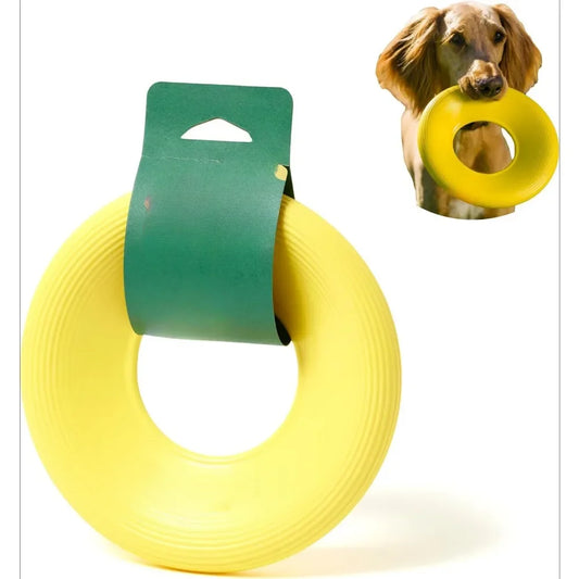 Flying Disc Dog Toy Small Yellow Interactive Saucer for Small Dogs