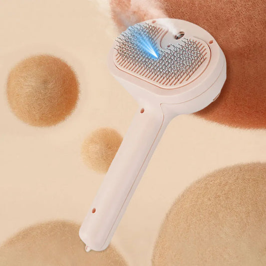 Cat Hair Brush with Release Button Rechargeable Grooming Brush for Pets