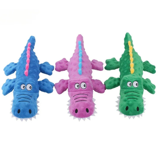 Soft Plush Squeaky Crocodile Toy for Dogs and Cats Interactive Chew Toy Durable Fun