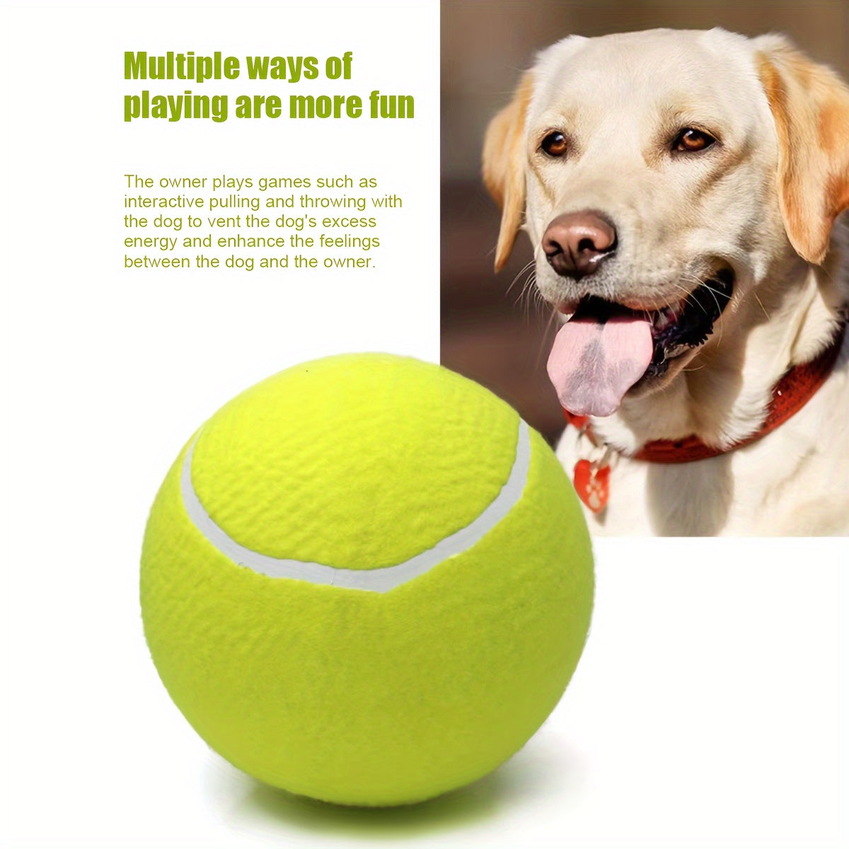 Extra Large Tennis Dog Ball 9.5 Inch Four Pack Chew Toy