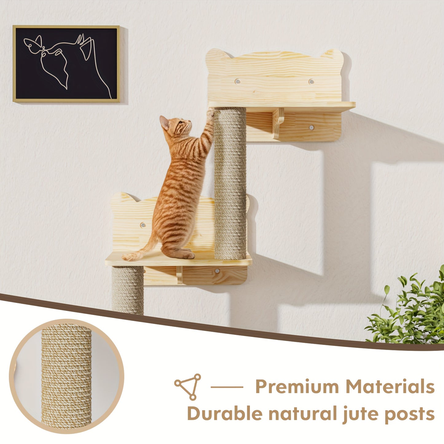 Cat Wall Shelves Indoor Climbing Set 9 16 18pcs Multi Level Cat Climber with House Bed Tunnel