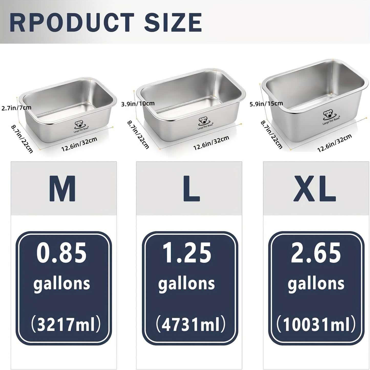 Two Pack Misofog Stainless Steel Dog Bowls Large Dogs