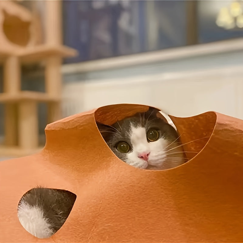 Interactive Cat Tunnel Play Mat Durable Polyester Maze Toy
