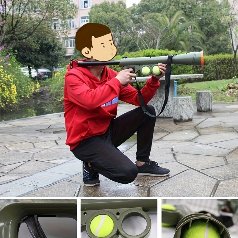 Manual Dog Ball Launcher No Batteries Long Range Outdoor
