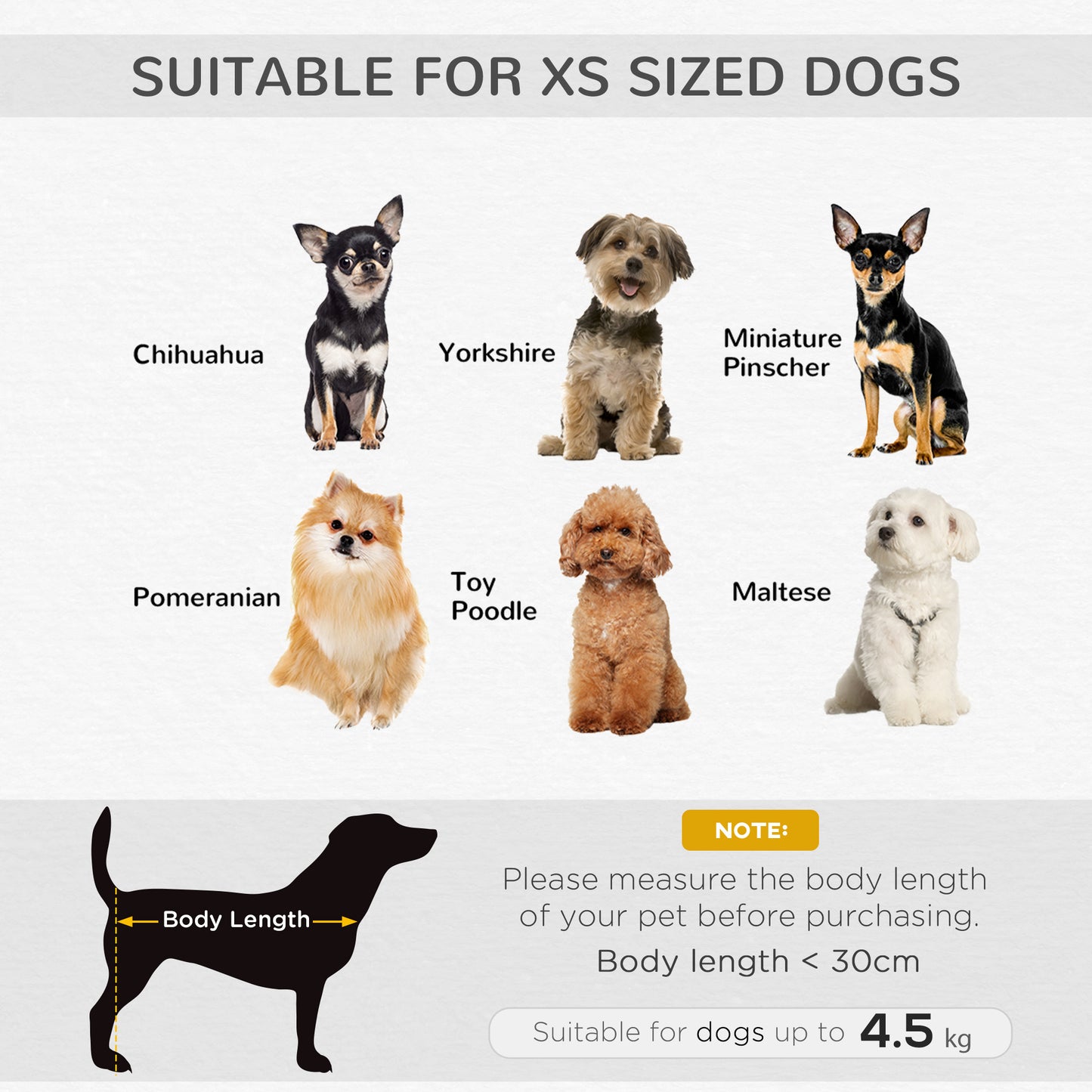 PawHut Gray Dog Cat Couch Sofa Bed for Miniature Dogs with Washable Cushion and Waterproof Cover