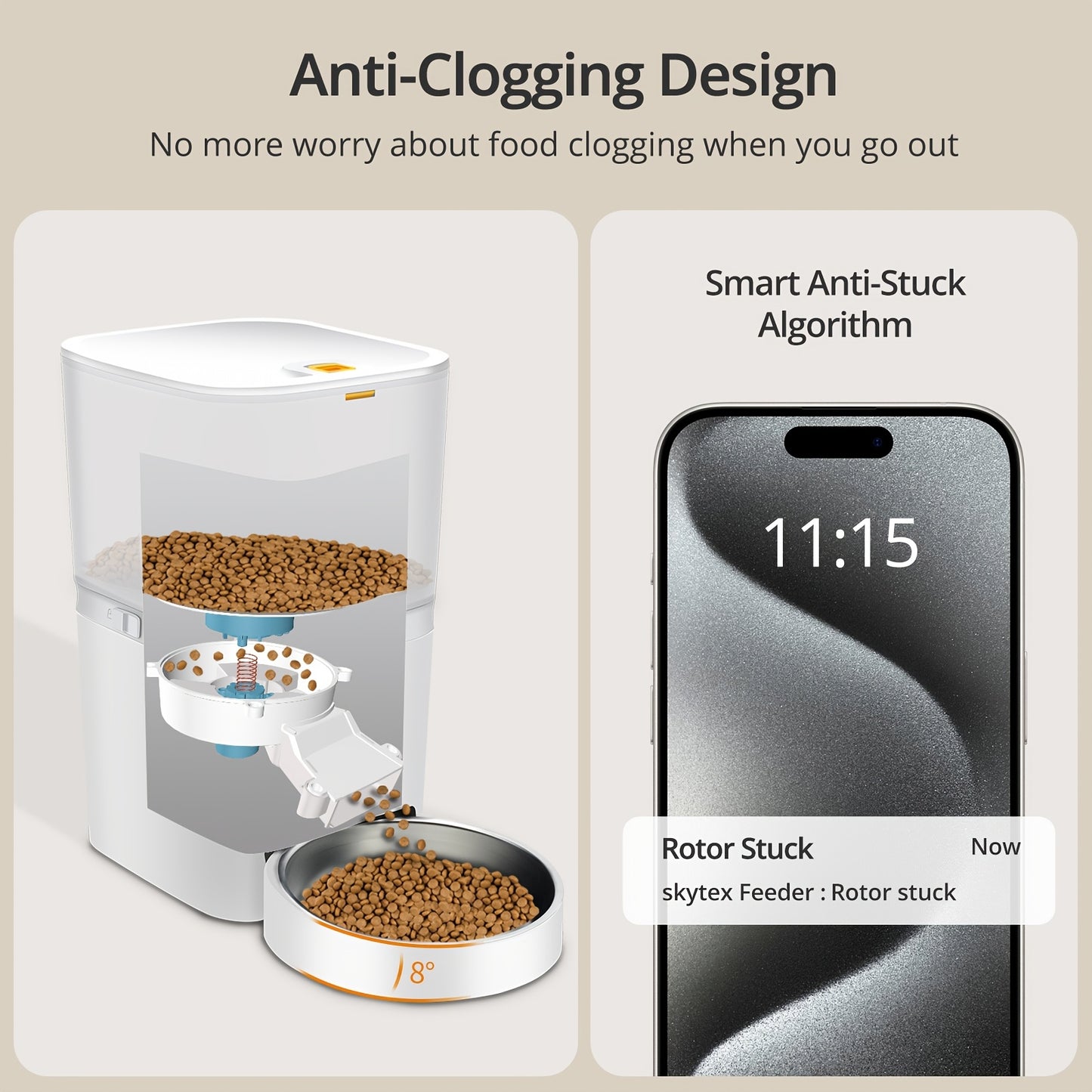 Automatic Pet Feeder for Dogs and Cats WiFi Reminders