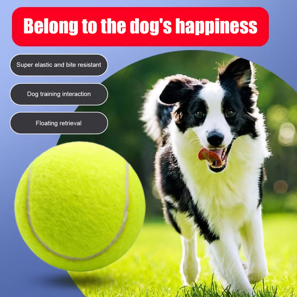 Extra Large Tennis Dog Ball 9.5 Inch Four Pack Chew Toy