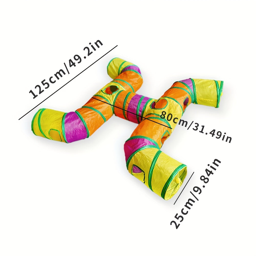 Large Cat Tunnel Foldable Playground Heavy Duty Polyester