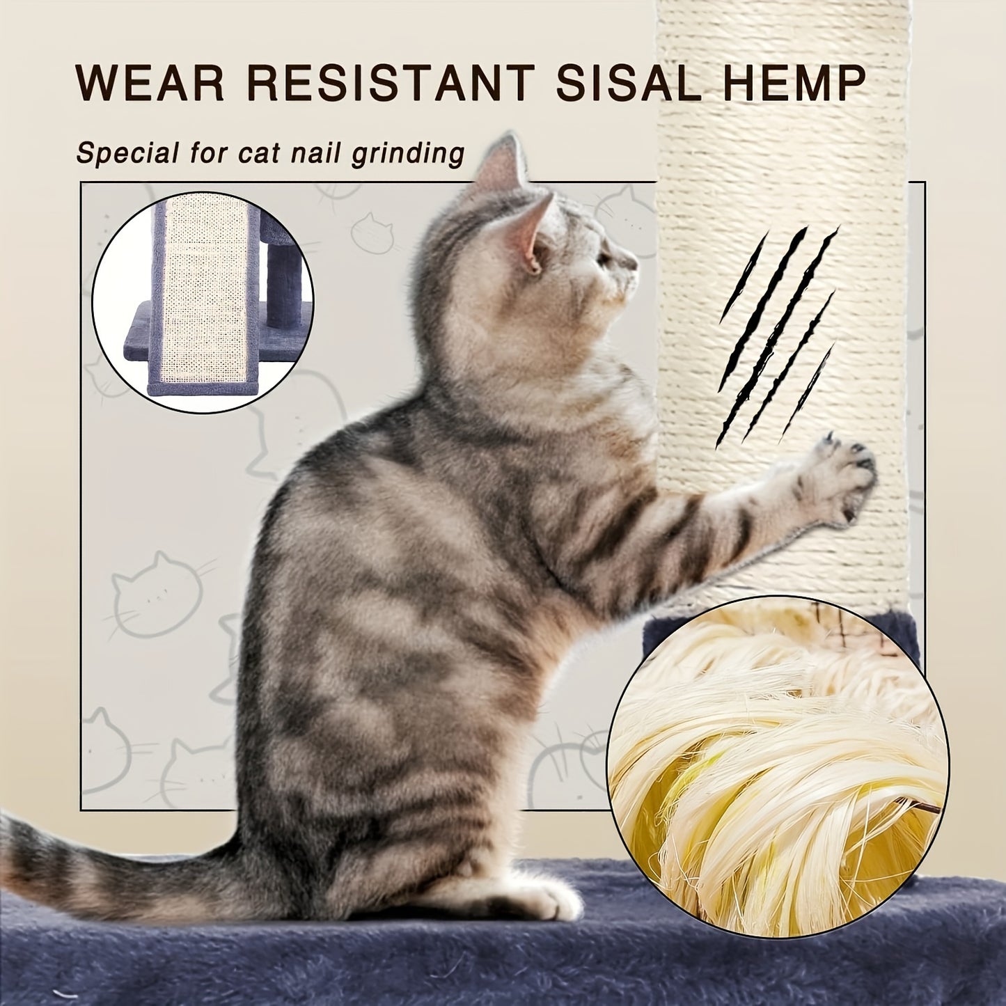36 Inch Multi Tier Cat Climbing Shelf Cat Tree With Scratching Post And Play Ball
