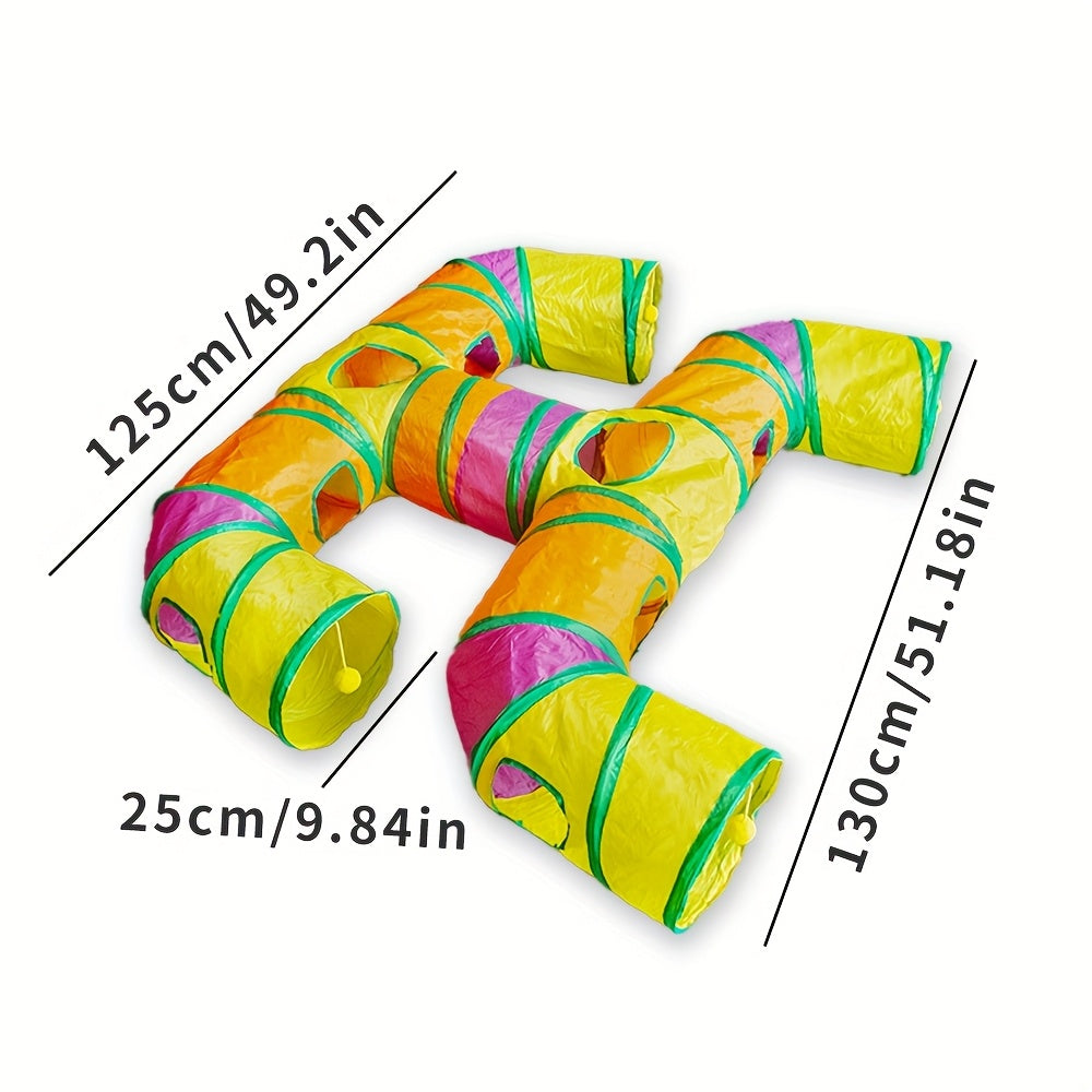 Large Cat Tunnel Foldable Playground Heavy Duty Polyester