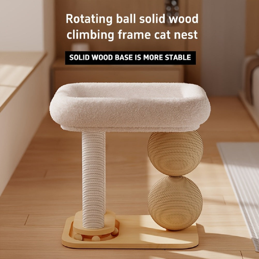 Cool Mat Cat Climbing Frame Bed With Sisal Column And Ball