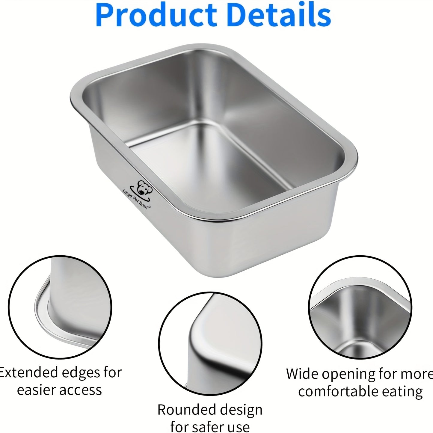 Two Pack Misofog Stainless Steel Dog Bowls Large Dogs